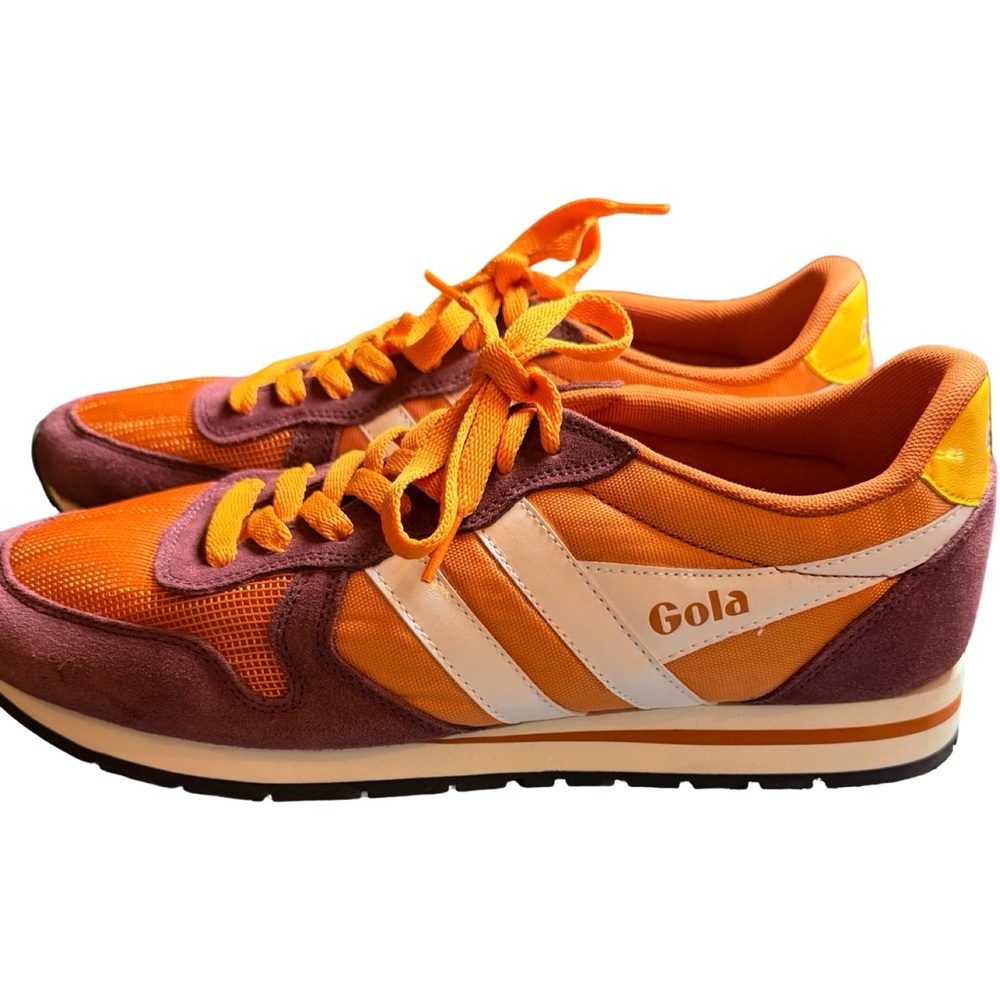 Gola Daytona Retro Sneakers Burgundy Orange White Men’s 11 - Picture 9 of 16